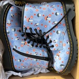 Dr. Martens Kids Blue Floral Boots